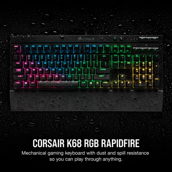 Corsair K68 RGB Cherry MX Mechanical Gaming Keyboard - Image 2