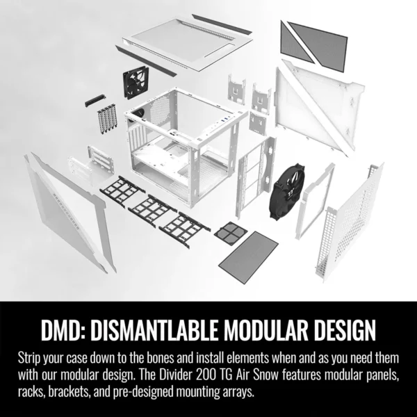 Thermaltake Divider 200 TG Air White - Image 5