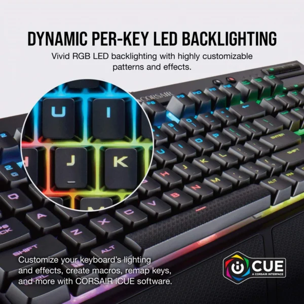 Corsair K68 RGB Cherry MX Mechanical Gaming Keyboard - Image 3