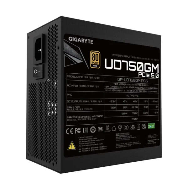 Gigabyte GP UD750GM PG5 Power Supply - Image 2