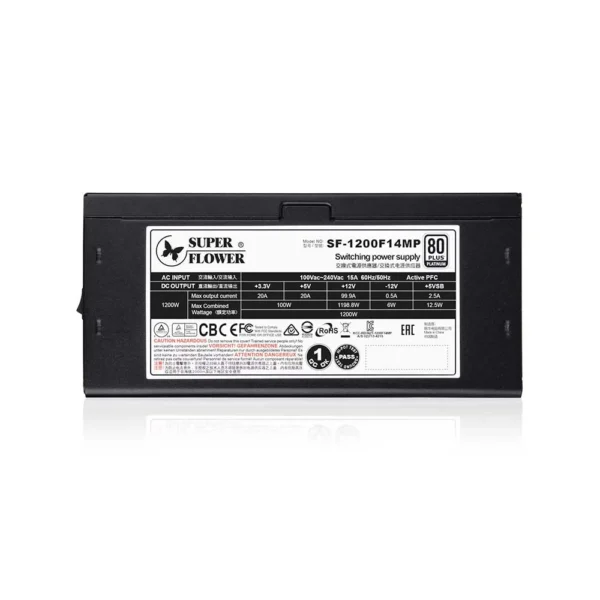 Super Flower Leadex Platinum SE 1200 Watt Power Supply Black - Image 3