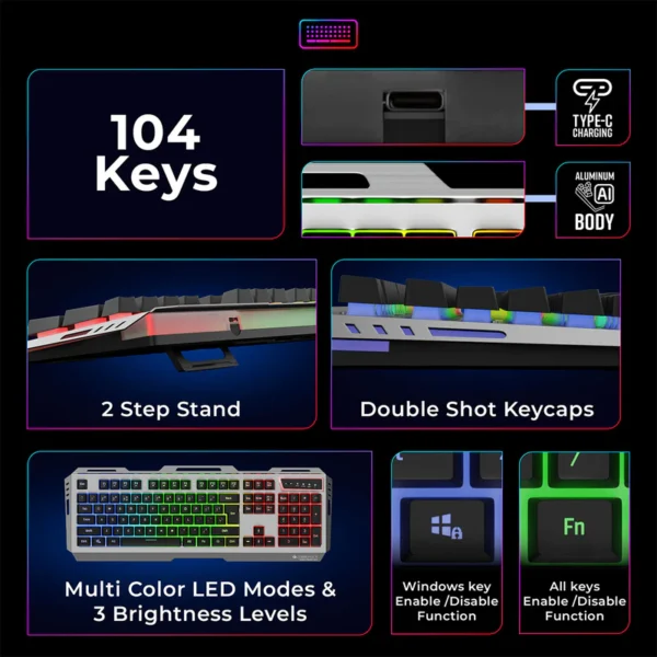 Zebronics Transformer Pro Keyboard & Mouse Combo Black - Image 6