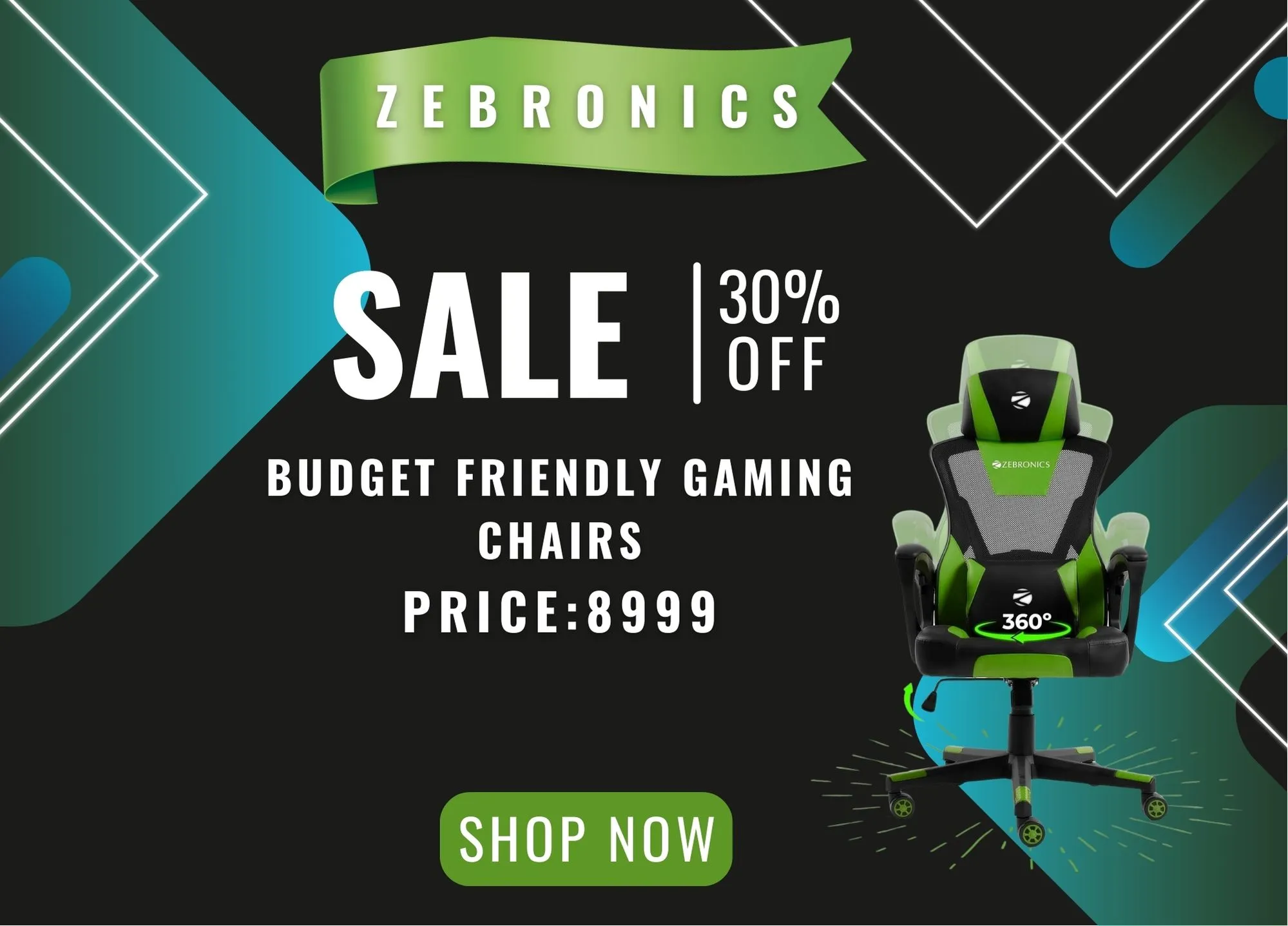 Zebronics gc 1400 chair sale,30% on zebronics chair